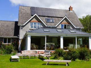 House Extension in the Brecon Beacons. Internorm lift-and-slide doors