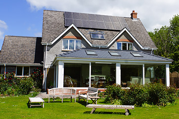 House Extension in the Brecon Beacons. Internorm lift-and-slide doors
