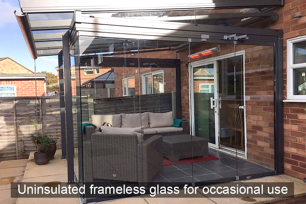 Glass room extension