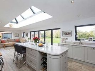 Country home with replacement windows and contemporary-style extension
