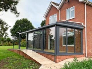 Solarlux Glass Extension with Aluminium Canopy