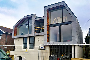 Kastrup Timber/Aluminium windows on a seaside self-build home