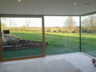 Internorm Lift-and-Slide Door with glass-to-glass corner