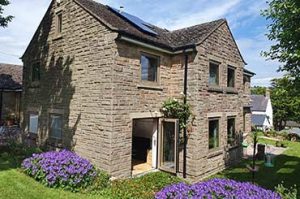 Modern-style Internorm windows in a Stone House