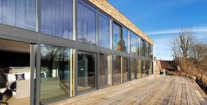 Self-build house with Internorm HS330 sliding doors and amazing lake view