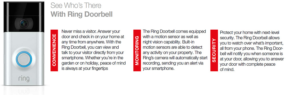 RING smart doorbell