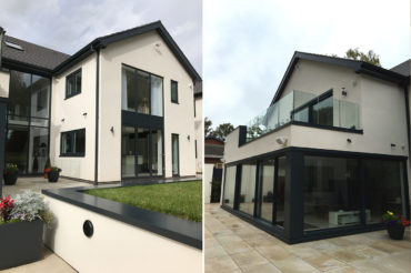 Internorm and Solarlux windows in a remodeeled and extended house