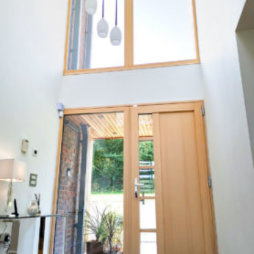Internorm timber/alu windows &amp; front door in self build home