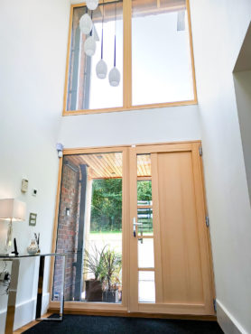 Internorm timber/alu windows & front door in self build home