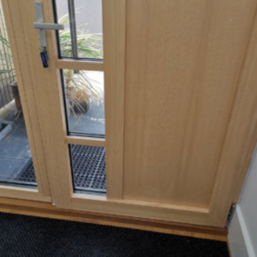 Internorm timber/alu front door in self build home