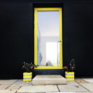 Kastrup Danish Side Door Yellow - Aluminium Timber