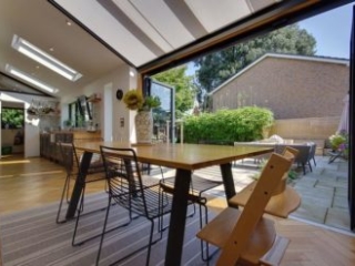 2019-0964-19 Solarlux Avantgarde Oak/Aluminium Glass Roof with electric internal blind