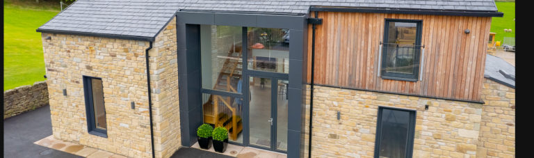triple glazing with alumnium cladding