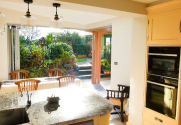 Open Corner in a kitchen extension - Solarlux Bifold Doors