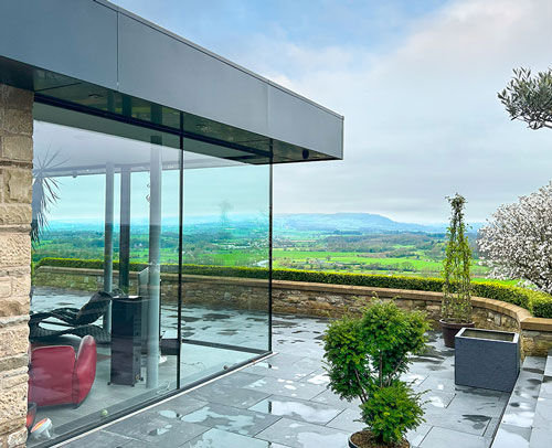 A Glass Box Style Extension in a Stone House in the Ribble Valley