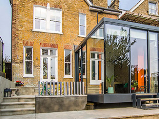 A Glass Box Extension on a Victorian house in London