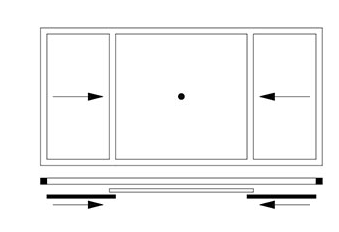 Solarlux Ecoline Configuration two tracks, three panels 