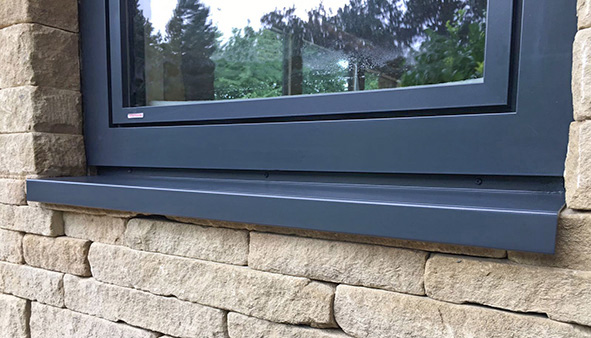 Kastrup Autumn Offer - an anthracite grey window cill supplied and fitted by Spectrum - closeup