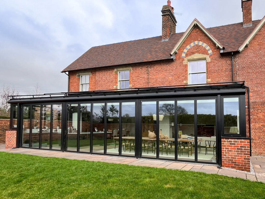2023-0362-03 Stunning 30-metre insulated glass extension to living area in Shropshire.