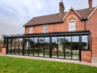 Stunning 30-metre insulated glass extension to living area in Shropshire.