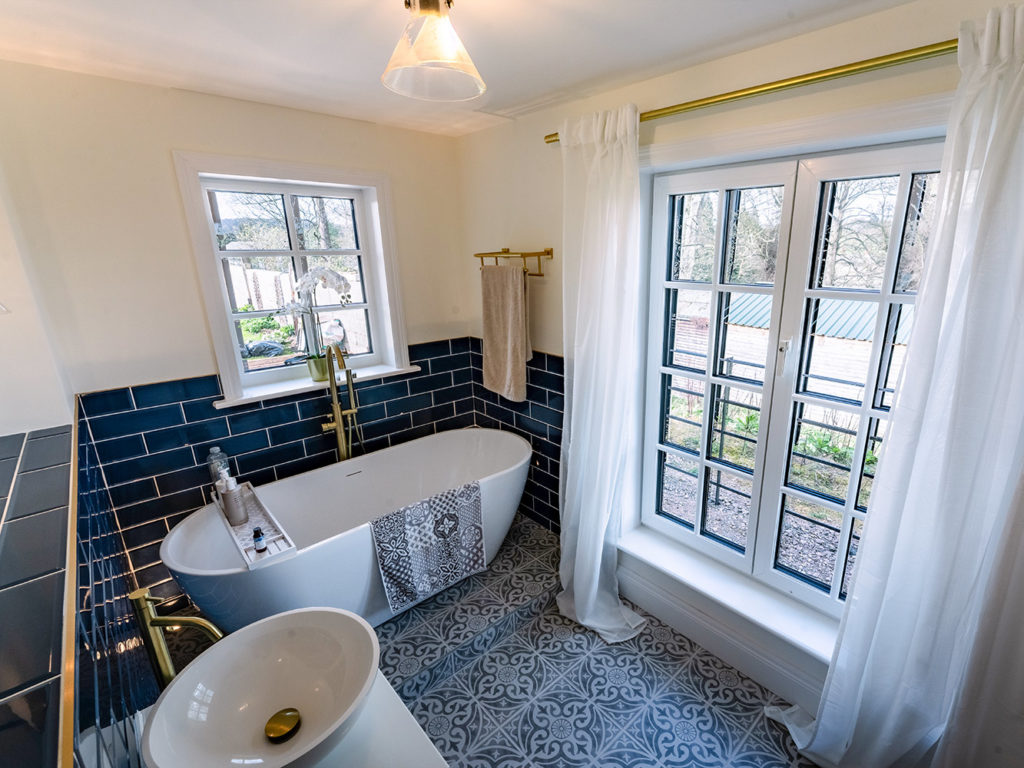 Bathroom with UPVC inside for water-resistance