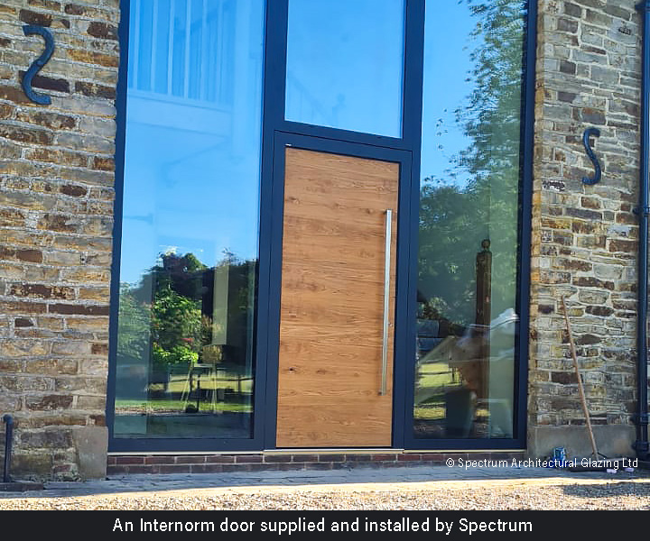 An Internorm timber-aluminium front door installed by Spectrum