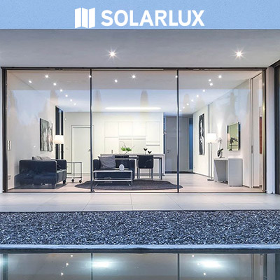 Contemporary home with Solarlux Cero sliding doors