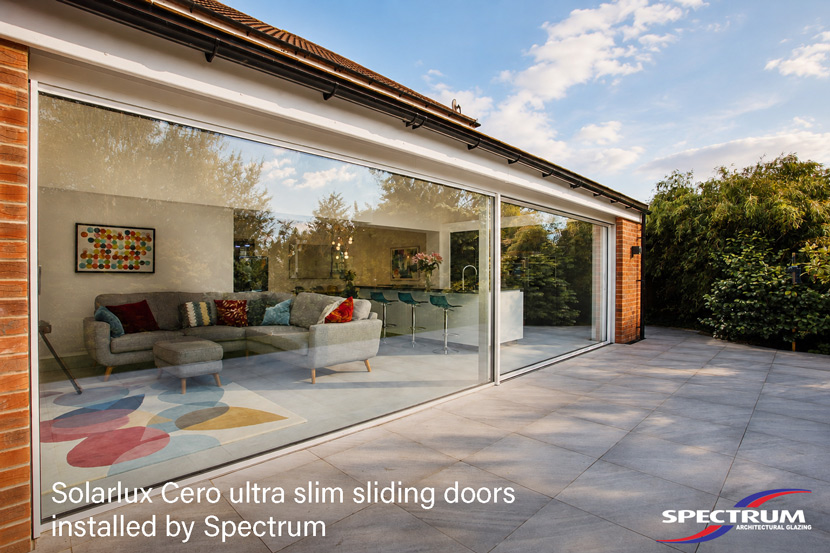 Solarlux Cero slim sliding doors in Nottingham installed by Spectrum